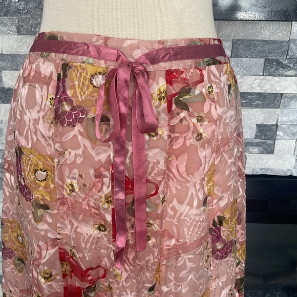 Outfit JPR Womens Multicolor Floral Silk/ Rayon Zipper Side Skirt Size 12 - Picture 2 of 7